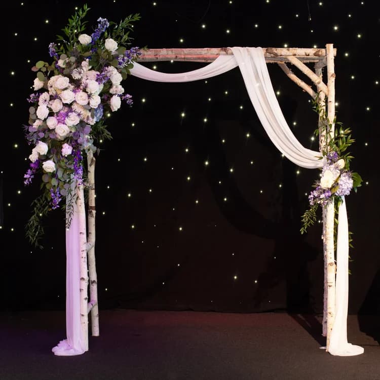 Classic birch arch detail